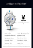 New Top Brand Trend Quartz Watch for Men Original Silicone Strap Waterproof Calendar Multifunction Men's Watches