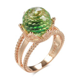 New Unusual 14K Gold Filled Multicolour AAA Zircon Crystal Crown Elegant Rings for Women