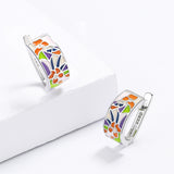 New Colourful Handmade Enamel Fashion Floral High-quality Earrings