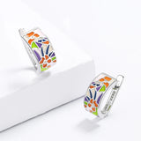 New Colourful Handmade Enamel Fashion Floral High-quality Earrings