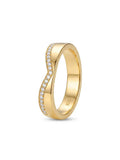 Fashion Round VVS1 D Colour Moissanite Diamond V-shaped Rings Fine Jewellery