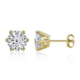 Premium 0.2-3ct Moissanite Diamonds Sterling Silver Unisex Stud Earrings