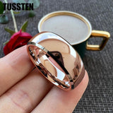 New Arrival Beveled Dome Polishing Finish Comfort Fit 6/8MM Tungsten Carbide Wedding Rings Men and Women - The Jewellery Supermarket