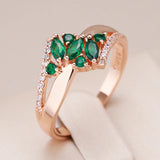 Fabulous Green AAA Zircon Diamonds 14K Gold Filled  Luxury Ring Fine Jewellery