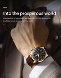 Famous Brand Luxury Multifunction Original Leather Strap Waterproof Quartz Casual Fashion Business Watches for Men