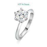 Fine 0.23-2 Carat VVS1 D Colour Moissanite Diamond Wedding Stackable Silver Ring