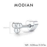 Multi -Styles 925 Silver Geometric Moissanite Heart Screw Stud Helix Earrings
