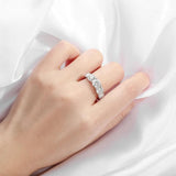 Fabulous 5 Stones 3.6cttw GRA Certified Moissanite Diamonds Eternity Rings Silver Wedding Engagement Fine Jewellery