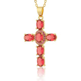 New Religious Jewellery Jesus Cross Pendant Necklace Inlaid with Quality Zircon Women's Necklace Ideal Gift - The Jewellery Supermarket