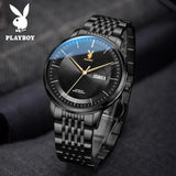Top Brand Luxury Mechanical Watch for Men - Grey Dial Stainless Steel Waterproof Date Week Automatic WristWatches
