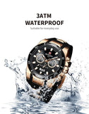 Popular Brand Fashion Business Sport Silicone Strap Luxury Date Waterproof Quartz Chronograph Watches for Men - The Jewellery Supermarket