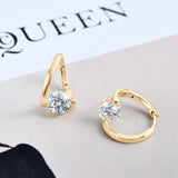 Trendy 1.0ct D Colour VVS1 Moissanite Diamonds Twist Hoop Earrings For Women Silver Party Solitaire Jewellery - The Jewellery Supermarket