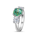 Elegant Multicolour 3CT+1*2CT D Colour Moissanite Diamonds Classic Rings Silver Fine Jewellery Women's Luxury Rings