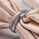 Classic Gold Colour Matte Tungsten Wedding Engagement Ring Couple for Men Women