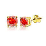 Fabulous Moissanite Diamonds 925 Silver 18K Plated Stud Earrings for Men Women