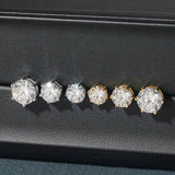 Classic Bird's Nest Moissanite Diamonds Stud 925 sterling silver plated Earrings