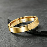 Classic Flat Top High Polished 4mm Multicolour Tungsten Carbide Wedding Rings