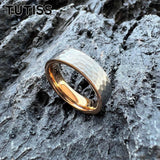 New Arrival Two Colors 6/8mm Flat Tungsten Hammer Comfortable Fit Wedding Rings - Men Women Fashion Jewellery - The Jewellery Supermarket