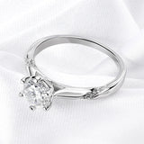 VVS1 D Colour 1-3 Carat Solitaire Moissanite Diamond Engagement 925 Silver Ring