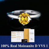 Awesome 100% Real Moissanite Ring  D Colour VVS1 Adjustable Size S925 Silver GRA Certificate Wedding Rings for Women