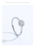 Trendy 925 Sterling Silver Brilliant Round AAAA Lab Created Diamond Rings