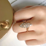 New Arrival Rolled 14K Rose Gold Personalized Cubic AAA Zircon Diamonds Ring For Women - Trendy Jewellery