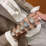 Luxury Fashion Roman Chassis Hand Waterproof Fashion Steel Strap Square Chic Quartz Watch for Ladies