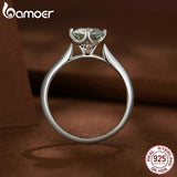 Terrific 1.0CT D Colour VVS1 EX Round Moissanite Diamond Ring for Women - Silver Engagement Wedding Jewellery - The Jewellery Supermarket