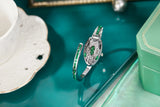 New Arrival Fashion Snake Design Women Bracelet Watches Inlaid with Rhinestones Cuff Bangle Quartz Jewellery Watches