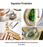 New Arrival Stainless steel Snake Design Cz Diamonds Snake Watches for Women - High Quality Ladies Fashion Watches