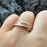 Sandblasted Finish 14K Gold Plated  6mm/8mm Tungsten Carbide Rings for Men Women