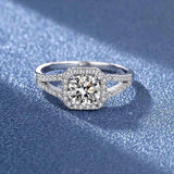 D Colour VVS1 1CT Moissanite Diamond Egagement Wedding Rings For Women S925 Sterling Silver GRA Certified Jewellery