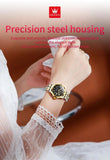 New Elegant Original Stainless Steel Waterproof Luminous Date Fashion Quartz Watches for Ladies