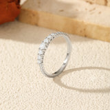 Exquisite Round VVS1 D Colour Moissanite 925 Sterling Silver Ring Fine Jewelry
