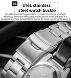 Super Blue Luminous 200M Waterproof Stainless Steel Sports Diving Quartz Watches