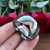 New Domed Polished Shiny 10mm Men Women Tungsten Engagement Wedding Rings