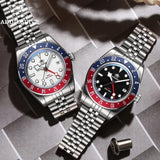 Luxury GMT515-24H Men's Watch Diver 200m Bubble Mirror Glass BGW9 Super Luminous Stainless Steel Men's Analog Watches