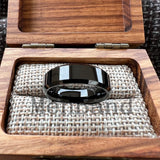 High Quality Beveled Edges Flat Polished 6/8MM Men Women Tungsten Carbide Rings
