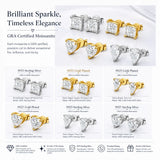 Luxury 0.5-2ct Various Cuts Moissanite Diamonds D colour VVS1 Silver Earrings
