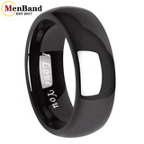 Dome High Polish Classics I Love You 6/8MM Men Women Wedding Tungsten Couple Rings