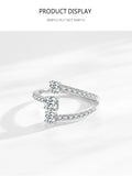 Three-Stone Spiral AAAA Lab Created DiamondS 925 Sterling Silver Geometric Ring