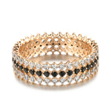 14K Gold Filled AAA Zircon Diamonds Full Paved Fashion Elegant Rings For Women