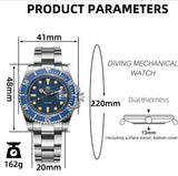 Luxury Brand Calendar Display 20Bar Waterproof Ceramic Bezel 316L Stainless Steel C3 Super Luminous Quartz Men Watches