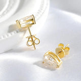 Awesome 1CT 2CT 4CT Pear Cut Moissanite Diamonds Stud Earrings for Women - Sparkling Solitaire Fine Jewellery - The Jewellery Supermarket