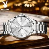 Elegant Fashion Luxury Brand Original Stainless Steel Waterproof Calendar Luminous Quartz New WristWatches