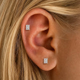 Pear, Princess, Marquise, Cushion Asscher Cut Silver Moissanite Diamonds Stud Earrings