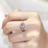 Superb D Colour 1CT 2CT Real 925 Sterling SilverMoissanite Diamond Square Rings For Women - Wedding Fine Jewellery