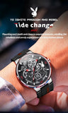 PLAYBOY Luxury Original Silicone Strap Fashion Casual Quartz High Quality Waterproof Watches for Men