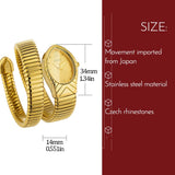 Famous Brand Dress Jewellery Fashion Quartz Snake Watch For Women