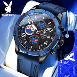 High Quality Fashion Trend Luxury Brand Original Silicone Strap Waterproof Quartz Multifunction Men's Wrist Watches